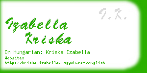 izabella kriska business card